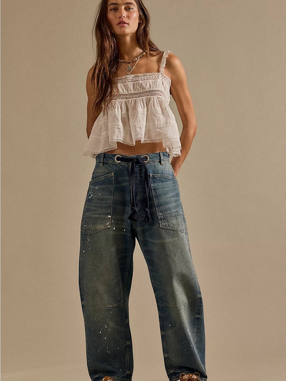 NWT WE THE FREE MOXIE BARREL JEANS
